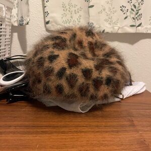 RAY BEAMS JAPAN CHEETAH PRINT BERET CAP